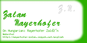 zalan mayerhofer business card